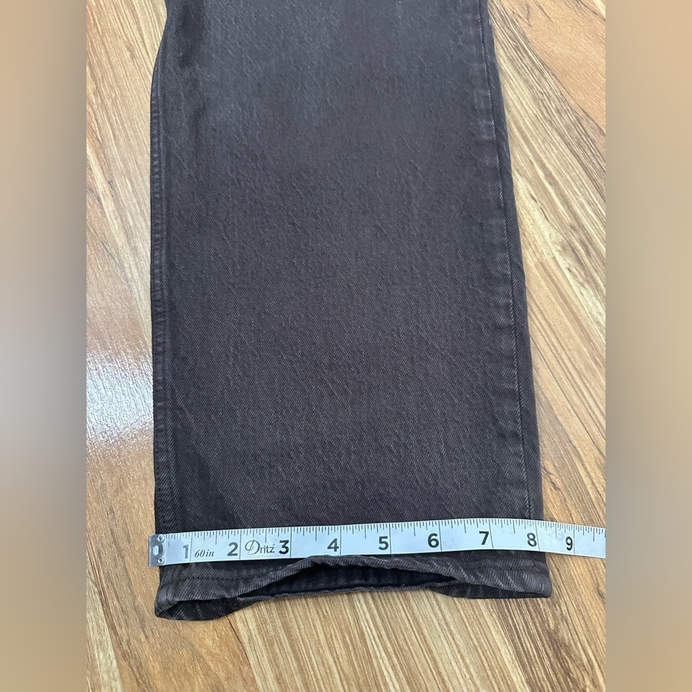 Abercrombie & Fitch Curve Love 90s Straight Ultra High Rise Jeans Brown 35/20R - Picture 7 of 9